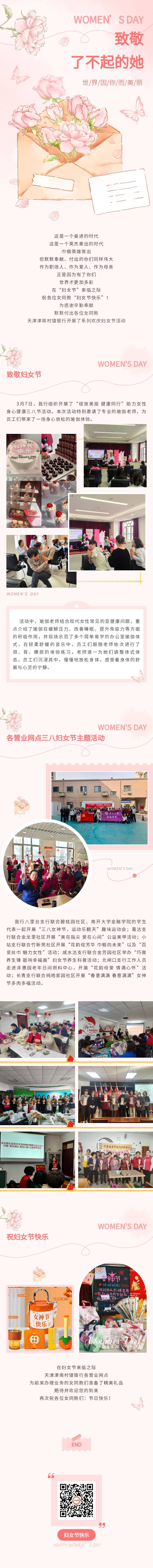 津南村镇银行祝福女同胞们“妇女节快乐”！